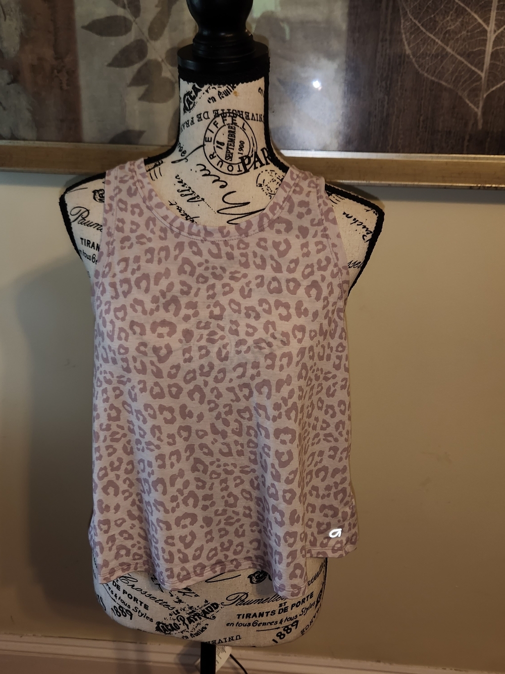 GAPfit Breathe Lavender Leopard Print Tank Top XS